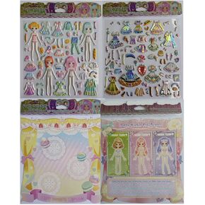 ملصقات Superpeak قابلة لإعادة الاستخدام للأطفال من سن 4 إلى 8 سنوات، ملصقات منتفخة وملصقات فينيل مجموعة أنشطة كتاب تلبيس (165+ ملصقًا قابلاً لإعادة اللصق)، كتب ملصقات عصرية للفتيات اللطيفات، أنشطة أطفال للأطفال من سن 4 إلى 8 سنوات in Kuwait