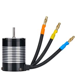 3674 brushless Motor 3600KV 4 Extremely high Torque Motor for RC Boat and 1/8 1/10 1/12 Remote Control Car Marine Ship（3674-3600kv）