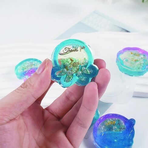 Mulukaya 2 قطعة حيوانات المحيط بالأشعة فوق البنفسجية إيبوكسي الرمال المتحركة الراتنج قوالب الصب قنديل البحر صدف نجم البحر الحيتان الأخطبوط الدلافين قوالب السيليكون المجوفة لسلسلة المفاتيح اليدوية اليدوية مشروع القلادة in Kuwait