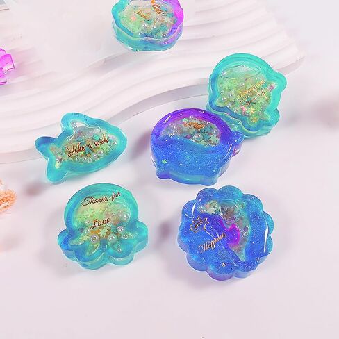 Mulukaya 2 قطعة حيوانات المحيط بالأشعة فوق البنفسجية إيبوكسي الرمال المتحركة الراتنج قوالب الصب قنديل البحر صدف نجم البحر الحيتان الأخطبوط الدلافين قوالب السيليكون المجوفة لسلسلة المفاتيح اليدوية اليدوية مشروع القلادة in Kuwait