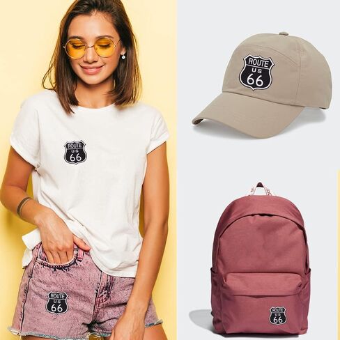 Route US 66 Patch Wikineon Iron on Patches Patches for Jackets Patches for Clothes Mini Patches Embroidered Sew on Patches Iron on Patch Sew on Patch Cool Patches Unique Patches in Kuwait