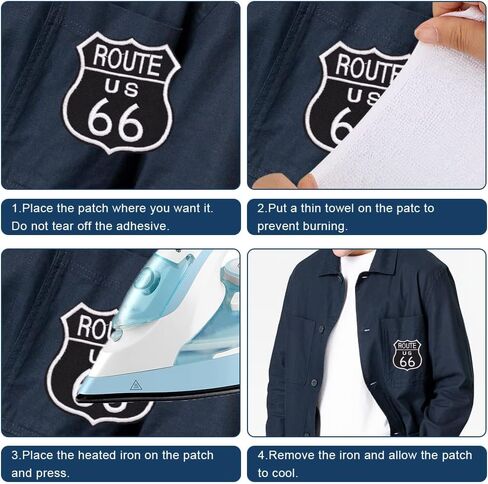 Route US 66 Patch Wikineon Iron on Patches Patches for Jackets Patches for Clothes Mini Patches Embroidered Sew on Patches Iron on Patch Sew on Patch Cool Patches Unique Patches in Kuwait
