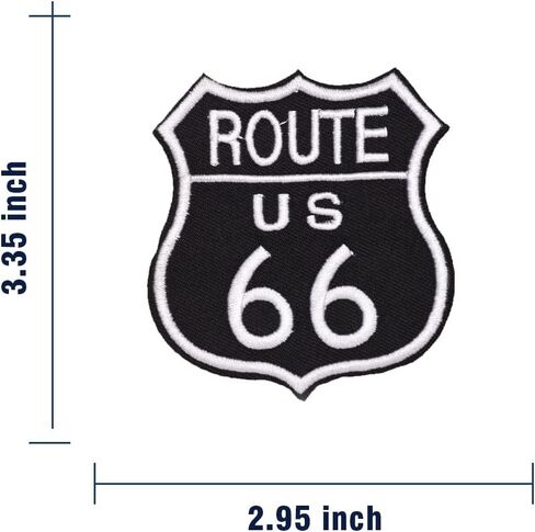 Route US 66 Patch Wikineon Iron on Patches Patches for Jackets Patches for Clothes Mini Patches Embroidered Sew on Patches Iron on Patch Sew on Patch Cool Patches Unique Patches in Kuwait