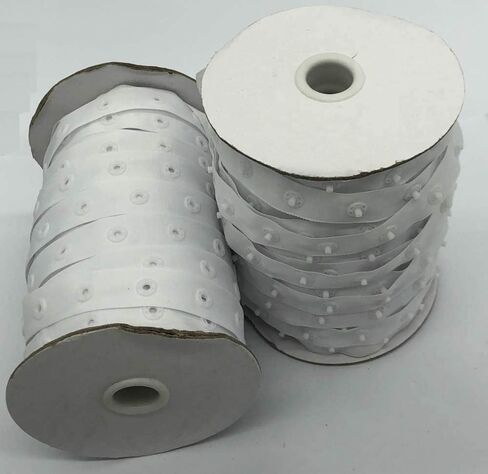 White Sewing Snap Tape 5/16 Round Buttons Wide 3/4 Zipper in Kuwait