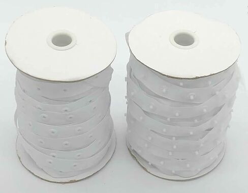 White Sewing Snap Tape 5/16 Round Buttons Wide 3/4 Zipper in Kuwait