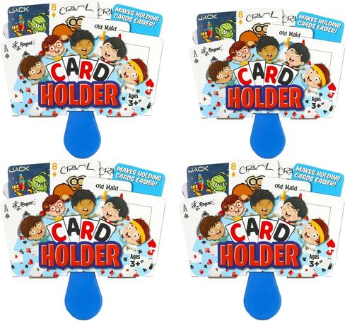 Regal Games 1 Pack Card Holders for Playing Cards - Kids Card Holder with Plastic Paddles - Ideal for Family Fun Game Night and Travel (Ages 3+) in Saudi Arabia