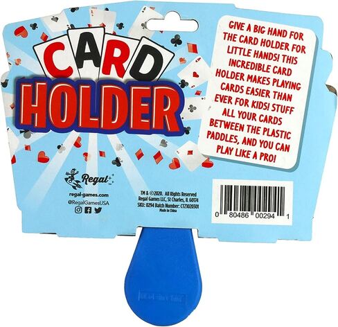 Regal Games 1 Pack Card Holders for Playing Cards - Kids Card Holder with Plastic Paddles - Ideal for Family Fun Game Night and Travel (Ages 3+) in Saudi Arabia