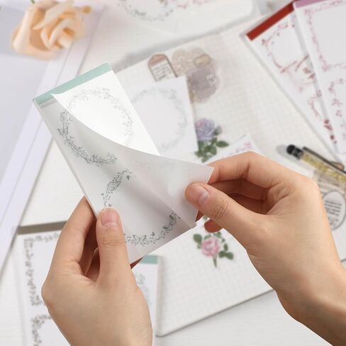 PUIKSXER Decorative Paper Pad, 200 Pieces Vintage Scrapbook Label Paper Aesthetic Stationery Scrapbook Paper Supplies for Decoupage Junk Journal Planner Collage DIY Craft - 4 Styles in Kuwait