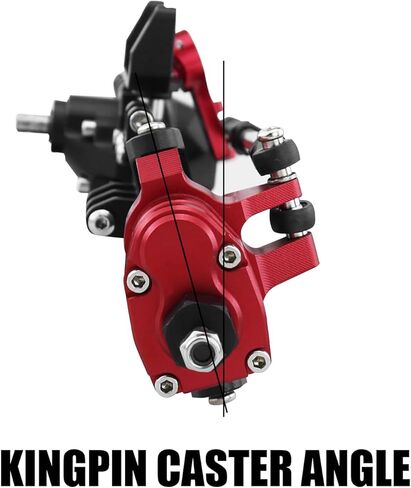 HYBDX RC 1/10 RC الزاحف جميع المعادن الأمامية والخلفية لمحور البوابة لكابرا المحورية 1.9 UTB Buggy F9 CNC آلي 7075 ألومنيوم متكامل (فضي) in Kuwait