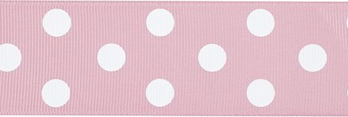MEEDEE Hot Pink and White Polka Dot Ribbon Grosgrain Ribbon for Gift Wrapping 1-1/2 inch x 6 Yards Baby Ribbon for Crafts Baby Shower Gifts Wrapping Wreaths Bouquet Party Home Decoration in Saudi Arabia