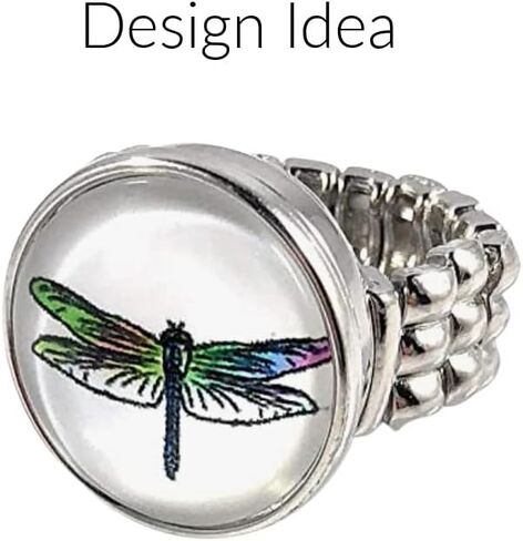 حلقة ممتدة من Dragonfly Spirit Designs Snap Charm للأزرار القياسية مقاس 20 مم in Saudi Arabia