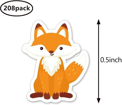 Fox Planner Stickers, 0.5in Scrapbooking Kids DIY Calendar Crafting 208-Pack in Saudi Arabia