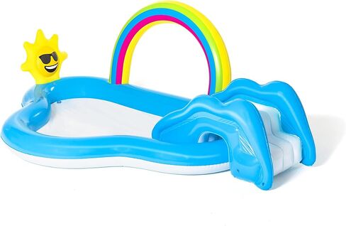 Bestway H2O GO Sing N Splash Music Land Inflatable Backyard Kids Children Toddlers Swimming Pool Play Center with Sprinkler Arch, Slide, and Ring Toss in Saudi Arabia