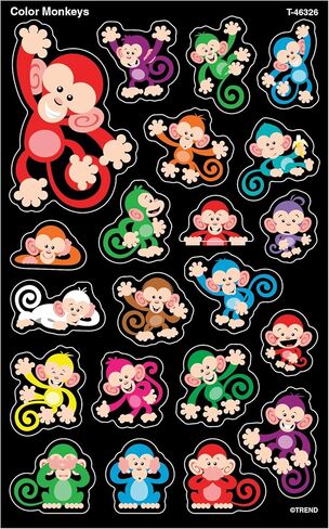 Color Monkeys superShapes Stickers-Large in Saudi Arabia