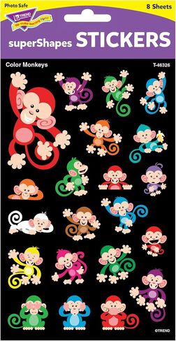 Color Monkeys superShapes Stickers-Large in Saudi Arabia