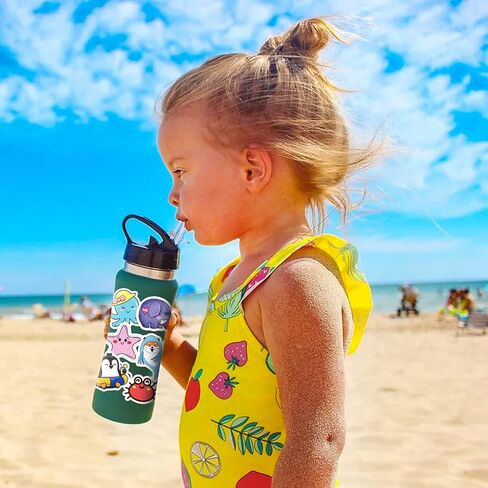 لايفبي ملصقات حيوانات لطيفة، 600 قطعة من ملصقات زجاجات المياه للاطفال، ملصقات جمالية من الفينيل المقاوم للماء للابتوب ولوح التزلج والجوال وحزم الملصقات للمراهقات والفتيات in Kuwait