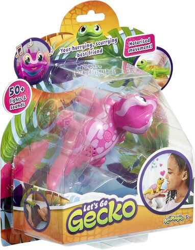 Goliath Animagic Let's Go Gecko Yellow - Motorized Movement, Over 50 Lights and Sounds - Ages 5 and Up in Kuwait