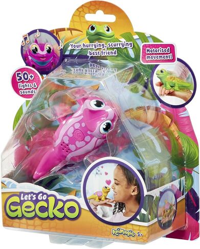 Goliath Animagic Let's Go Gecko Yellow - Motorized Movement, Over 50 Lights and Sounds - Ages 5 and Up in Kuwait