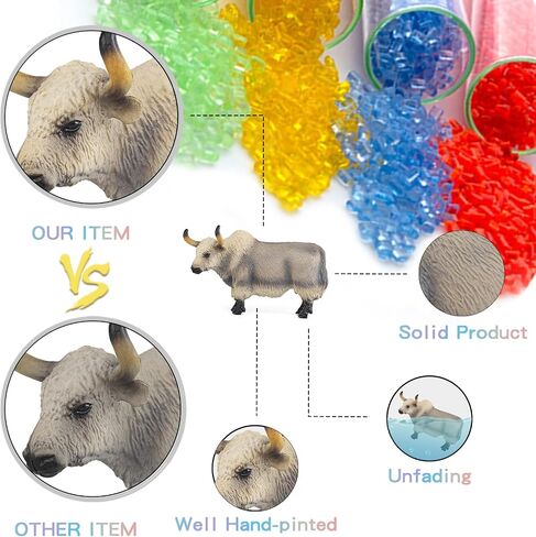 Bull Toys Playset: 8pc Longhorn, Cows, Horses & Antelope Figures for Kids' Parties & Toddlers Collection in Saudi Arabia