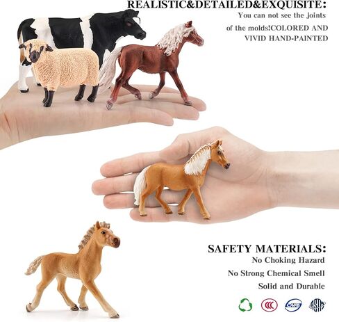 Bull Toys Playset: 8pc Longhorn, Cows, Horses & Antelope Figures for Kids' Parties & Toddlers Collection in Saudi Arabia
