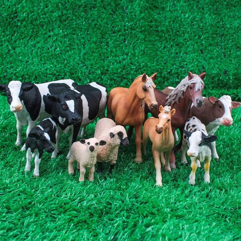 Bull Toys Playset: 8pc Longhorn, Cows, Horses & Antelope Figures for Kids' Parties & Toddlers Collection in Saudi Arabia