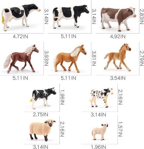 Bull Toys Playset: 8pc Longhorn, Cows, Horses & Antelope Figures for Kids' Parties & Toddlers Collection in Saudi Arabia