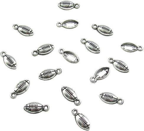 100 قطعة كرة القدم سحر الرياضة سحر المعلقات لصنع المجوهرات أساور قلادة, معدن, بدون أحجار كريمة in Kuwait