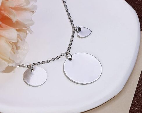 Shapenty Mini Stainless Steel Heart Pendant Charms Beads Bulk for Necklace Earring Bracelet Keychain Jewelry Making Craft Project Christmas Ornaments Decoration,10x9mm (50) in Saudi Arabia