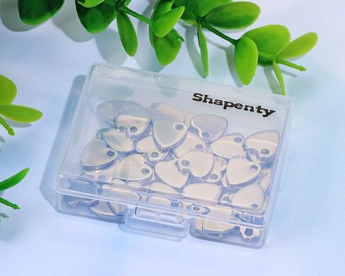 Shapenty Mini Stainless Steel Heart Pendant Charms Beads Bulk for Necklace Earring Bracelet Keychain Jewelry Making Craft Project Christmas Ornaments Decoration,10x9mm (50) in Saudi Arabia
