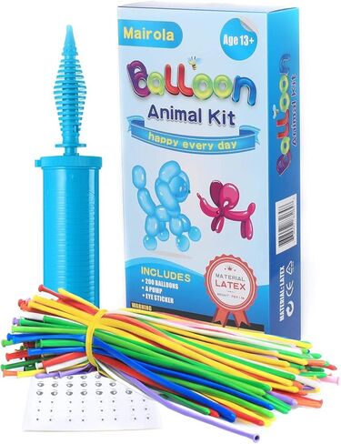 مجموعة بالونات ماي لاي 100 بالونة على شكل حيوانات، 260 بالونة لاتكس طويلة لتزيين الحفلات in Kuwait