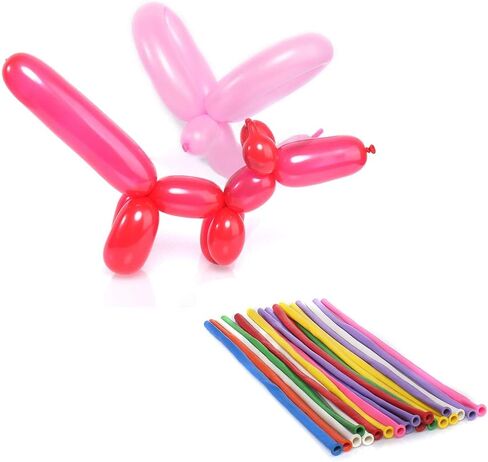 مجموعة بالونات ماي لاي 100 بالونة على شكل حيوانات، 260 بالونة لاتكس طويلة لتزيين الحفلات in Kuwait