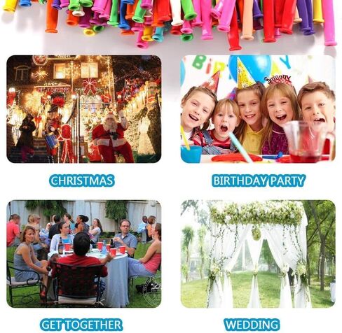 مجموعة بالونات ماي لاي 100 بالونة على شكل حيوانات، 260 بالونة لاتكس طويلة لتزيين الحفلات in Kuwait