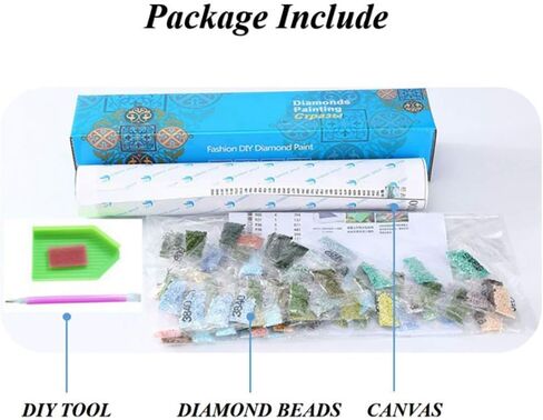 5D DIY الماس اللوحة شاحنة 16X16 بوصة الحفر الكامل جولة حجر الراين التطريز لتزيين الجدران in Kuwait