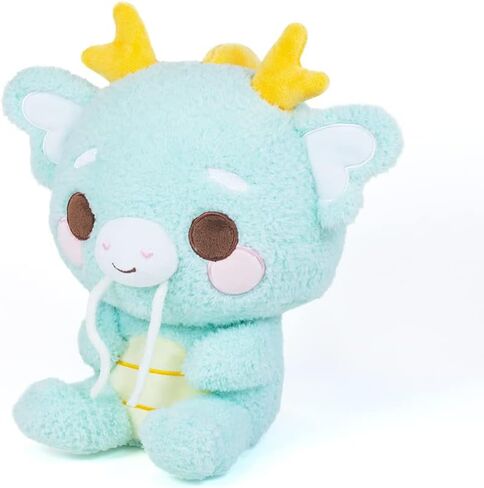 Cuddle Barn PlushGoals - روكسي الراكون Kawaii | سوبر لينة لطيف Kawaii الراكون الآيس كريم مخروط يونيكورن القرن تحصيل لعبة محشوة الحيوان أفخم، 9 بوصة in Kuwait