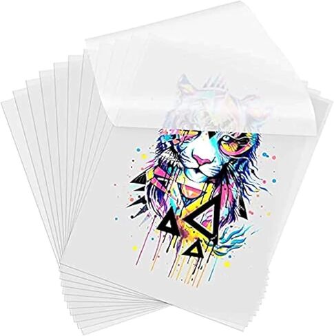 ورق غشاء نقل من دي تي اف، 10 اوراق ايه 4 (8.3 انش × 11.7 انش) ورق معالجة مسبق شفاف غير لامع مزدوج الجوانب سهل الكمامة من بي اي تي، ورق نقل حراري معالج مسبقا بالكي لجميع الاقمشة والقمصان والاكواب in Kuwait