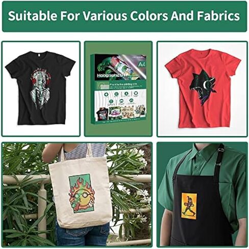 ورق غشاء نقل من دي تي اف، 10 اوراق ايه 4 (8.3 انش × 11.7 انش) ورق معالجة مسبق شفاف غير لامع مزدوج الجوانب سهل الكمامة من بي اي تي، ورق نقل حراري معالج مسبقا بالكي لجميع الاقمشة والقمصان والاكواب in Kuwait