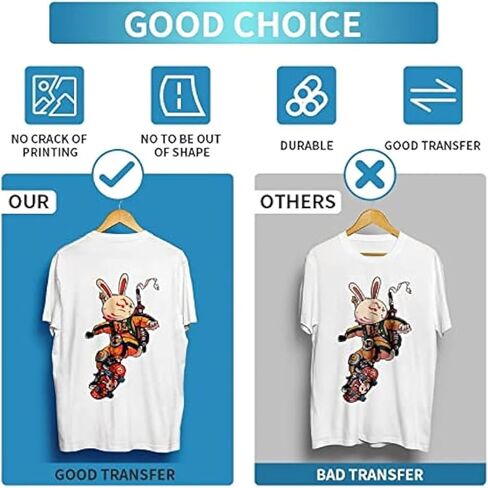 ورق غشاء نقل من دي تي اف، 10 اوراق ايه 4 (8.3 انش × 11.7 انش) ورق معالجة مسبق شفاف غير لامع مزدوج الجوانب سهل الكمامة من بي اي تي، ورق نقل حراري معالج مسبقا بالكي لجميع الاقمشة والقمصان والاكواب in Kuwait