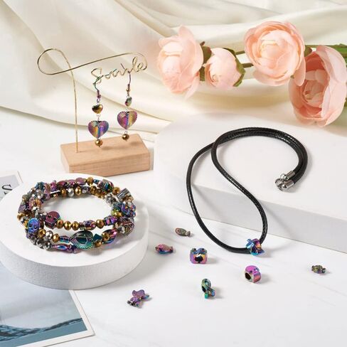 Cheriswelry 80Pcs 5.5-15mm Assorted Rack Plating Alloy Beads Rainbow Heart Skull Infinity Fish Alloy Beads Metal Star Tortoise Leaf Beads for DIY Necklace Bracelet Earring in Saudi Arabia