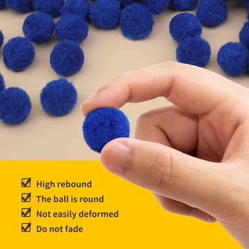 BAGERLA 150 Pcs Pom Poms for Craft, 1 Inch Pom Pom Balls Poms Arts and Crafts for Creative Decorations, Black Pompoms for Crafts DIY Projects in Kuwait
