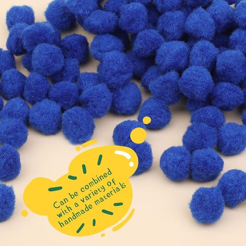 BAGERLA 150 Pcs Pom Poms for Craft, 1 Inch Pom Pom Balls Poms Arts and Crafts for Creative Decorations, Black Pompoms for Crafts DIY Projects in Kuwait