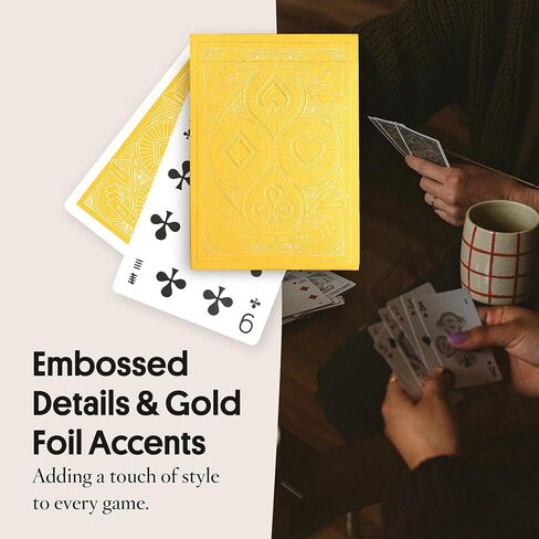 Premium Playing Cards | Intricate Design | Detailed Embossing and Gold Foil Accents | Ivory in Saudi Arabia