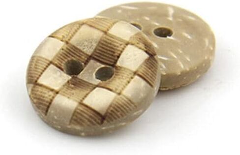 50 PCS 5 Styles Wooden Buttons Printed Wood Button 2 Holes Decorative Buttons for Clothing Knitting Crochet Project (#13,15mm) in Saudi Arabia