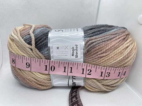 خيوط سحرية - رمادي، بيج، بني، أكريليك كريمي ذاتي الخطوط، وزن الصوفى 202 ياردة (185 مترًا) 3.53 أونصة (100 جرام) in Kuwait