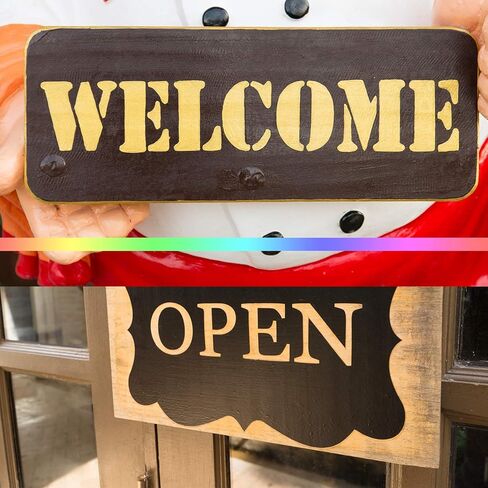 مجموعة استنسلات حروف ورقم 70 قطعة من الاستنسلات البلاستيكية القابلة لإعادة الاستخدام لقالب الأبجدية العلوية والصغيرة في خط خط الاستنسل لافتة للطلاء على زجاج باب خشبي ديكور العطلة in Kuwait