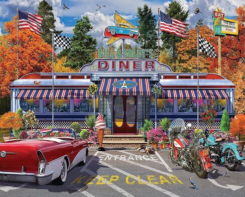 White Mountain Puzzles Bill & Sally's Diner - 1000 Piece Jigsaw Puzzle in Saudi Arabia