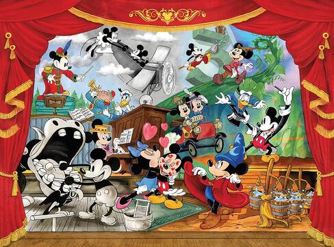 Ceaco - Silver Select - D100 - Micky Through The Years - أحجية الصور المقطوعة 1000 قطعة للبالغين، ألغاز صعبة مثالية ليالي اللعب - الحجم النهائي 26.75 × 19.75 in Saudi Arabia