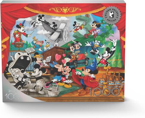 Ceaco - Silver Select - D100 - Micky Through The Years - أحجية الصور المقطوعة 1000 قطعة للبالغين، ألغاز صعبة مثالية ليالي اللعب - الحجم النهائي 26.75 × 19.75 in Saudi Arabia