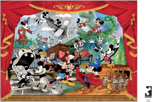Ceaco - Silver Select - D100 - Micky Through The Years - أحجية الصور المقطوعة 1000 قطعة للبالغين، ألغاز صعبة مثالية ليالي اللعب - الحجم النهائي 26.75 × 19.75 in Saudi Arabia