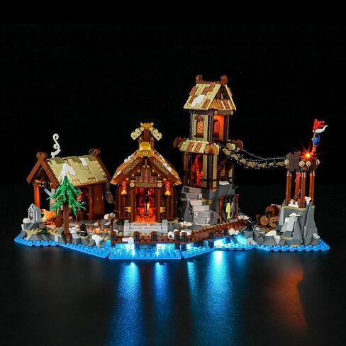 بيركس ماكس مجموعة اضاءة LED لـ LEGO-21343 Viking Village - متوافقة مع مجموعة بناء ليغو ايدياز - لا تتضمن مجموعة ليغو in Saudi Arabia