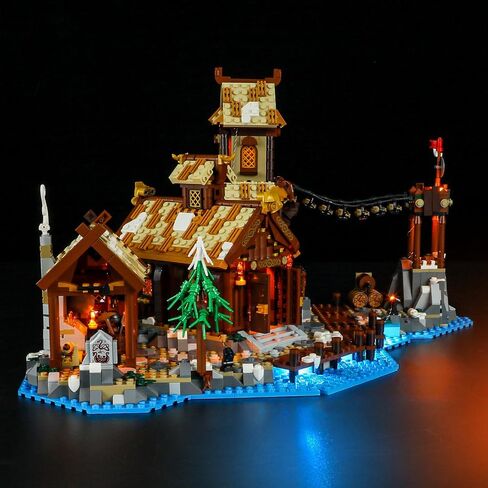 بيركس ماكس مجموعة اضاءة LED لـ LEGO-21343 Viking Village - متوافقة مع مجموعة بناء ليغو ايدياز - لا تتضمن مجموعة ليغو in Saudi Arabia